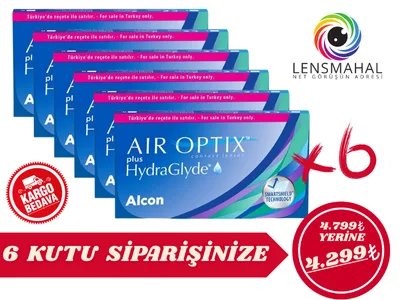 Air Optix Plus HydraGlyde - (6 Kutu İndirimli Set)