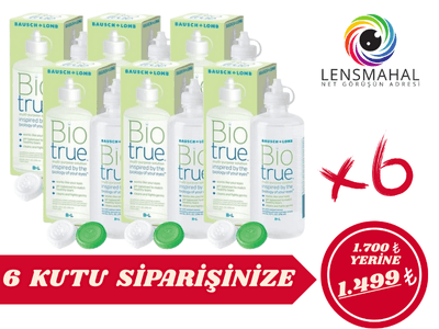 Biotrue 300 ML Lens Solüsyonu (6 Kutu İndirimli Set)