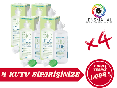 Biotrue 300 ML Lens Solüsyonu (4 Kutu İndirimli Set)