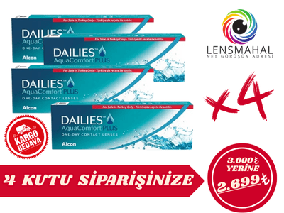 Dailies Aqua Comfort 30lu Kutu - (4 Kutu İndirimli Set)