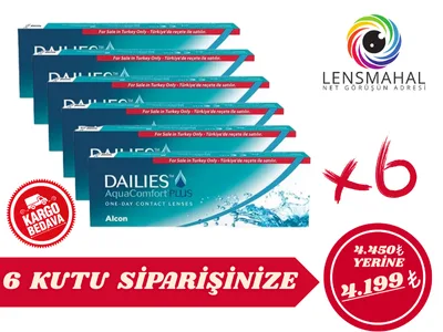Dailies Aqua Comfort 30lu Kutu - (6 Kutu İndirimli Set)